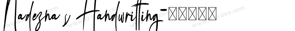 Nadezna s Handwritting字体转换